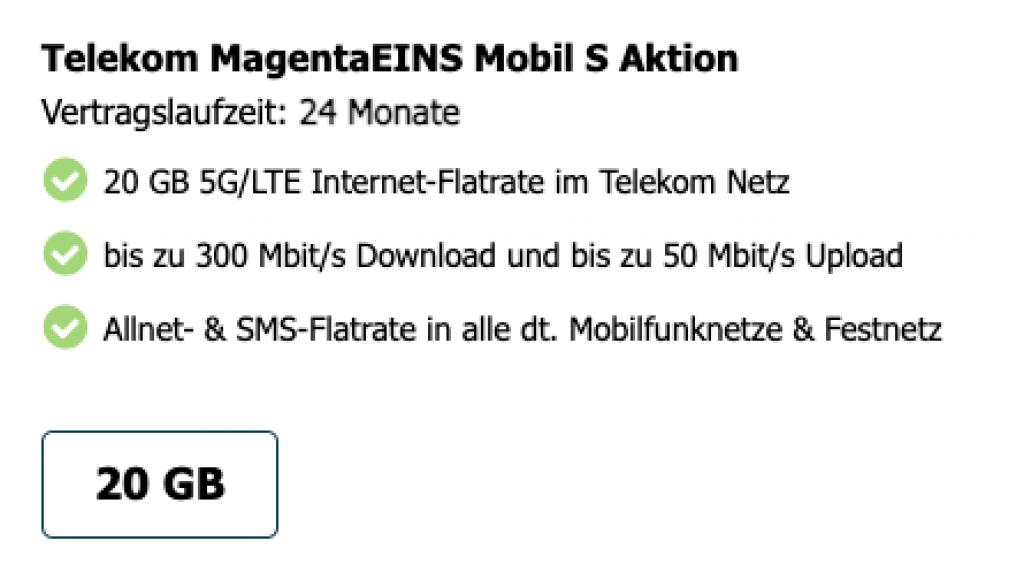 Telekom MagentaEins Mobil S mit Apple iPhone 16 ProTelekom MagentaEins Mobil S mit Apple iPhone 16 Pro