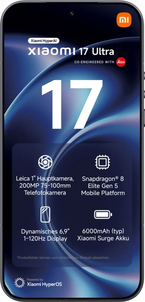 Xiaomi 17 Ultra 512 GB mit Vodafone Smart Entry Spezial