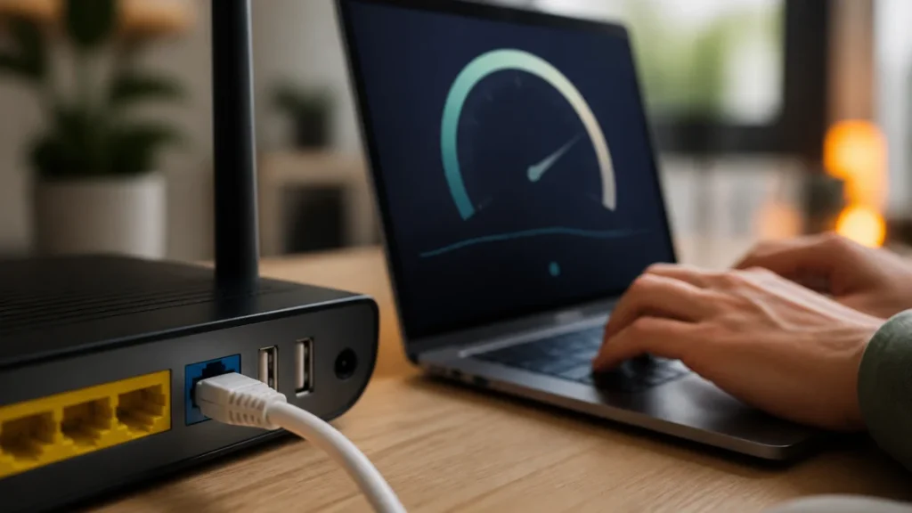 Redaktionelles Praxisvisual zu DSL-Geschwindigkeit richtig wählen: Bedarf, Upload und WLAN einordnen Redaktionelles Praxisvisual zu DSL-Geschwindigkeit richtig wählen: Bedarf, Upload und WLAN einordnen